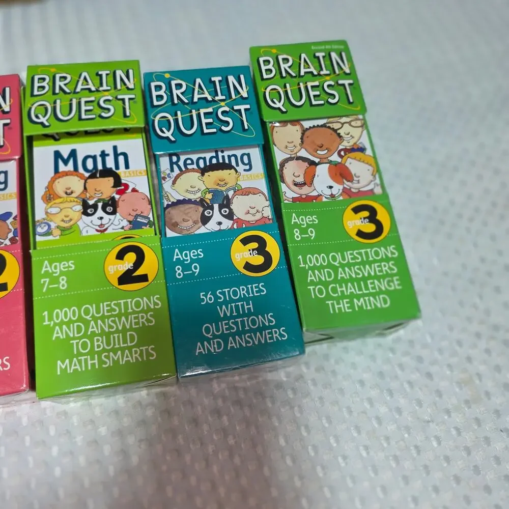 BRAIN QUEST 6 BOXES OF TEACHING CARDS FUN  QUESTION ANSWERS